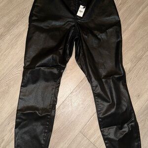 Express Shiny Black Skinny Jeans